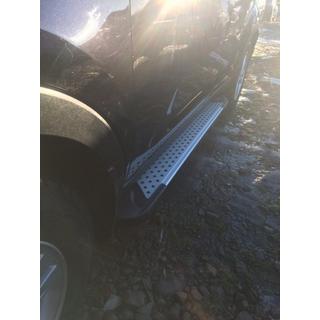 Боковые Подножки Allmond Grey (2 шт., Алюминий) Kia Sportage 2010-2015 гг. фото 3