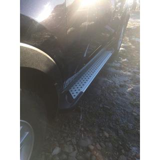Боковые Подножки Allmond Grey (2 шт., Алюминий) Kia Sportage 2010-2015 гг. фото 4