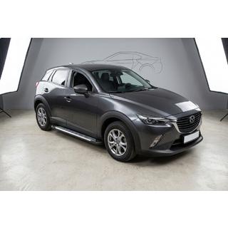 Боковые Подножки Line (2 шт., Алюминий) Mazda CX-3 2015- гг. фото 1