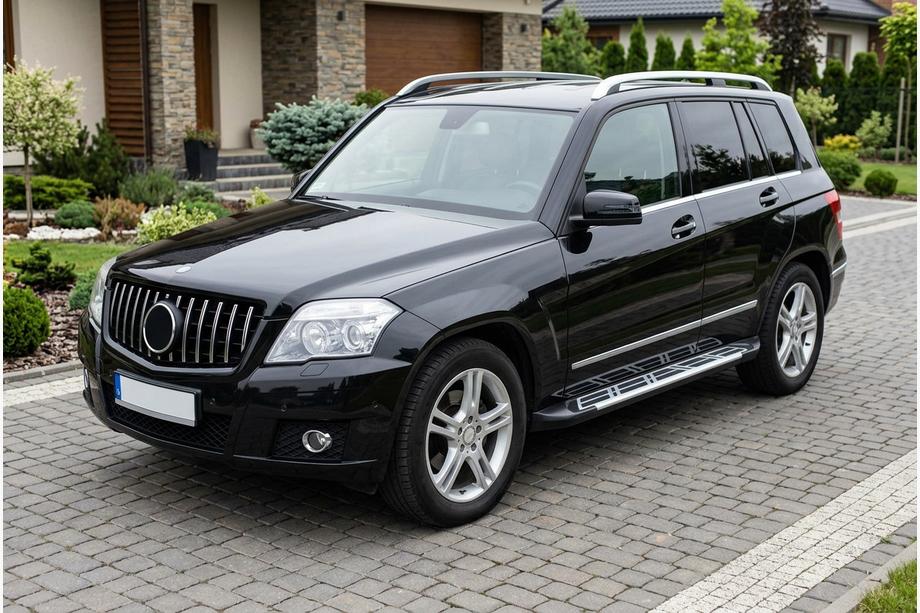 Mercedes GLK class X204 2008-2015 гг. Боковые Подножки Sunrise (2 шт., Алюминий) Image