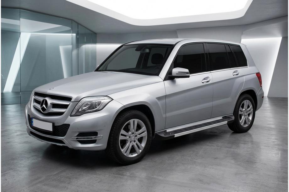 Mercedes GLK class X204 2008-2015 гг. Боковые пороги RedLine V1 (2 шт., алюминий) Image