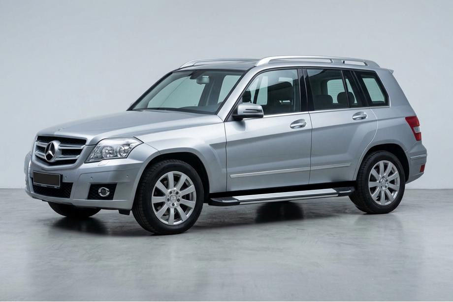 Mercedes GLK class X204 2008-2015 гг. Боковые Подножки Rainbow (2 шт., Алюминий) Image