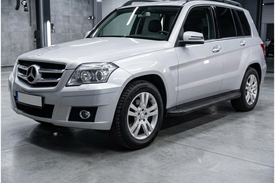 Mercedes GLK class X204 2008-2015 гг. Боковые пороги Bosphorus Black (2 шт., алюминий) Image