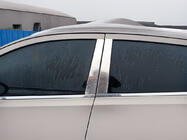 Nissan Qashqai 2010-2014 гг. Хромированные Накладки на Дверные Стойки (4 шт, Нерж Сталь) +2, OmsaLine - Итальянская Нержавейка фото 3