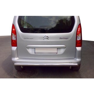 Задняя защита (нержавейка) Citroen Berlingo 2008-2018 гг. фото 1