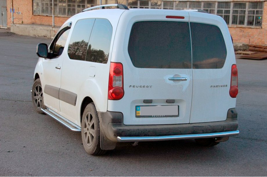 Citroen Berlingo 2008-2018 гг. Задняя защита (нержавейка) 51 мм Фото 3