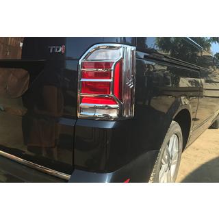 Накладки на Задние Фонари Хром (2 шт., ABS) Volkswagen T6 2015-2024 гг. фото 1