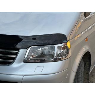 Хромированные накладки на передние фары (2 шт., нержавейка) Volkswagen T5 Caravelle 2004-2010 гг. фото 3