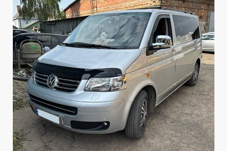 Volkswagen T5 Multivan 2003–2010 гг. Хромированные накладки на передние фары (2 шт., нержавейка) Фото 6