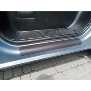 Накладки на пороги ABS (2 шт, DDU) Renault Trafic 2001–2015 гг. фото 1