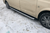 Mercedes Vito W639 2004-2014 гг. Боковые пороги Fullmond (2 шт., алюминий) фото 6