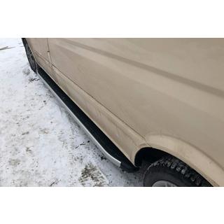 Боковые пороги Fullmond (2 шт., алюминий) Mercedes Vito W639 2004-2014 гг. фото 3
