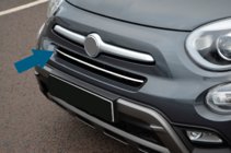 Fiat 500X 2014-2024 гг. Накладка на передний бампер из нержавеющей стали фото 1