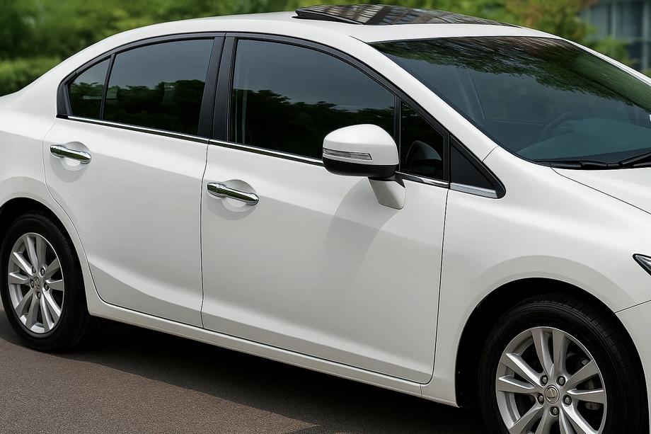 Honda Civic Sedan IX 2011-2016 гг. Наружные молдинги окон нержавейка OmsaLine (6 шт) Image