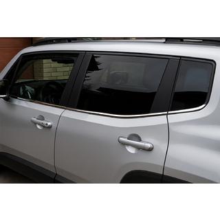 Окантовка окон нержавейка (6 шт) Jeep Renegade 2014- гг. фото 1