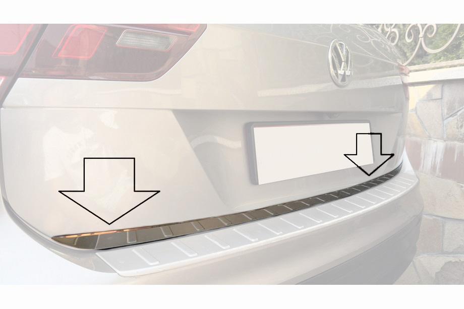 Volkswagen Tiguan 2016-2023 гг. Накладка на багажник нержавейка Image