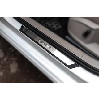 Накладки на пороги Flexill Exclusive (4 шт, нержавейка) Volkswagen Golf 7/E-Golf 2012-2020 гг. фото 1