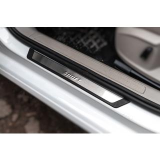 Накладки на пороги Flexill Sport (4 шт, нержавейка) Volkswagen Golf 7/E-Golf 2012-2020 гг. фото 1