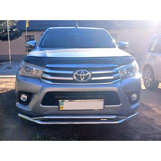 Передняя двойная защита Vegas (2015-2020, нержавейка) Toyota Hilux 2015- гг. фото 3