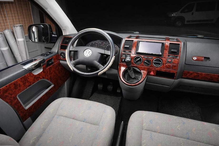 Volkswagen T5 Caravelle 2004-2010 гг. Накладки на Панель Приборов Дерево Image