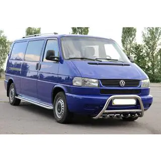 Кенгурятник WT003 60мм Нержавейка Volkswagen T4 Transporter 1990-2003 гг. фото 4
