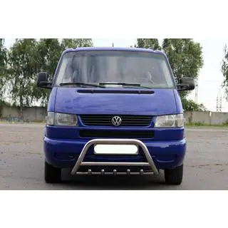 Кенгурятник WT003 60мм Нержавейка Volkswagen T4 Transporter 1990-2003 гг. фото 2
