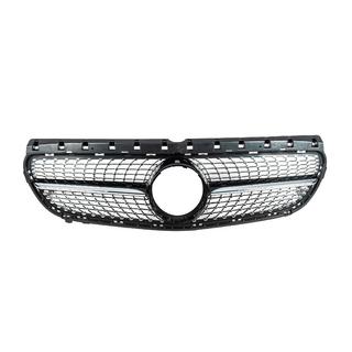 Передняя решетка радиатора Diamond Black (2015-2018) Mercedes B-class W246 2011-2018 гг. фото 2
