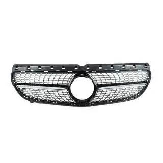 Передняя решетка радиатора Diamond Black (2015-2018) Mercedes B-class W246 2011-2018 гг. фото 2
