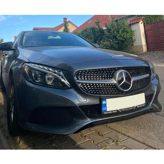Передняя решетка Diamond Silver (для Avantgarde/AMG-Line/C43 AMG) Mercedes C-сlass W205 2014-2021 гг. фото 4