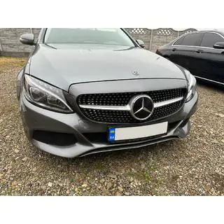 Передняя решетка Diamond Silver (для Avantgarde/AMG-Line/C43 AMG) фото 2