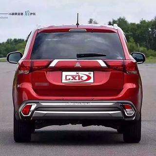 Передние и задние накладки (2 шт., 2015-2018) Mitsubishi Outlander 2012-2021 гг. фото 3