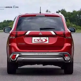 Передние и задние накладки (2 шт., 2015-2018) Mitsubishi Outlander 2012-2021 гг. фото 3