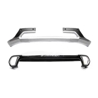 Передние и задние накладки (2 шт., 2015-2018) Mitsubishi Outlander 2012-2021 гг. фото 4