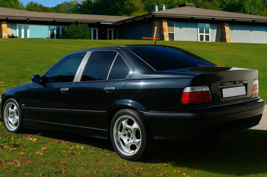 BMW 3 серия E36 1990-2000 гг. Хром накладки на стойки (нерж. сталь) Image