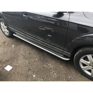 Боковые Подножки Maydos V2 (2 шт., Алюминий и Нержавейка) Audi Q7 2005-2015 гг. фото 2