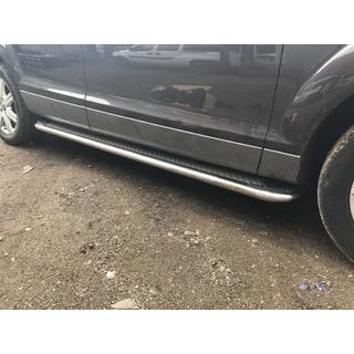 Боковые Подножки Maydos V2 (2 шт., Алюминий и Нержавейка) Audi Q7 2005-2015 гг. фото 3
