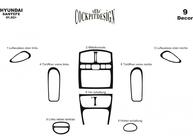 Hyundai Santa Fe 1 2000-2006 гг. Накладки на Панель Приборов Карбон фото 3