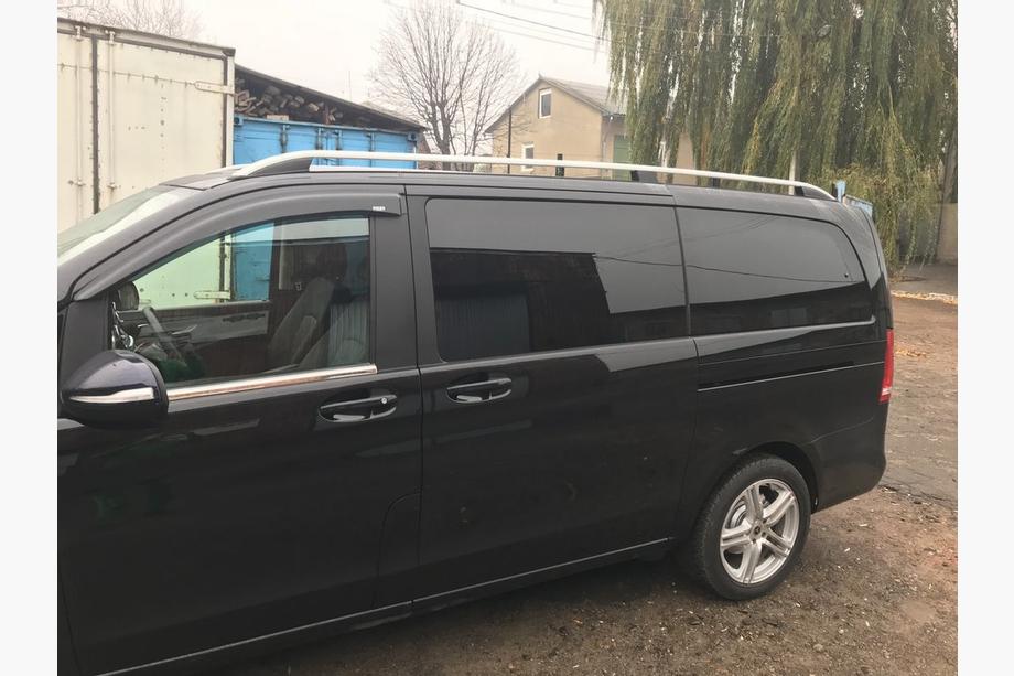 Mercedes Viano 2004-2014 гг. Серые рейлинги Skyport (цельнометаллические) Короткая База (SHORT) Фото 3