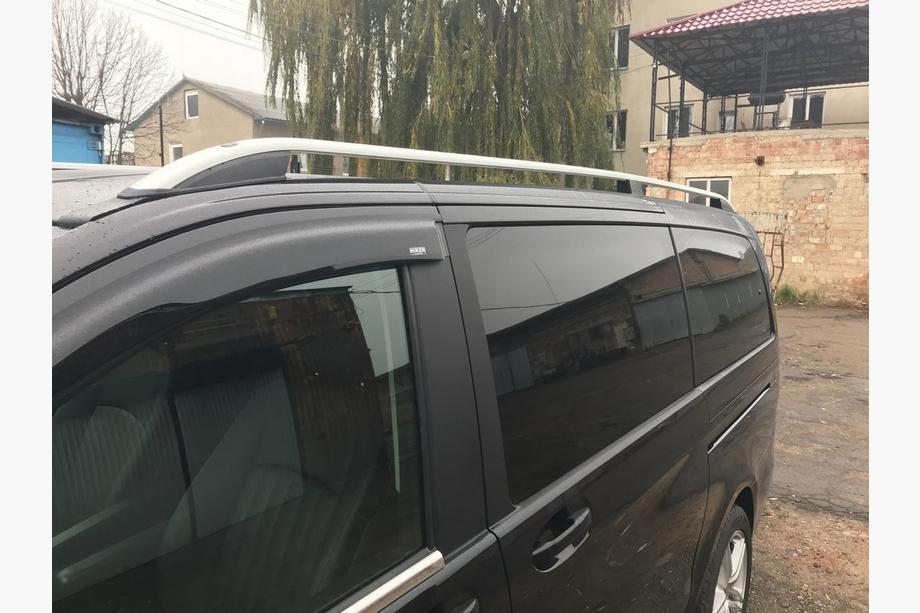 Mercedes Vito W639 2004-2014 гг. Серые рейлинги Skyport (цельнометаллические) Средняя База (LONG) Фото 2