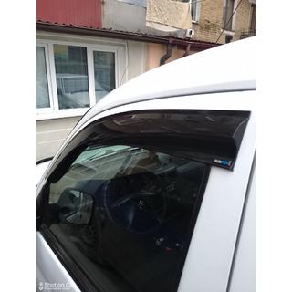 Ветровики на окна (2 шт., Sunplex Sport) Peugeot Partner 1996-2008 гг. фото 4