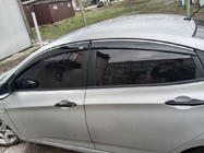 Hyundai Accent 2011-2017 гг. Ветровики с хромированным молдингом SD (4 шт, Niken) фото 1