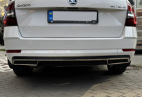 Skoda Octavia III A7 2013-2019 гг. Обводка заднего диффузора (2013-2017, нержавейка) фото 8