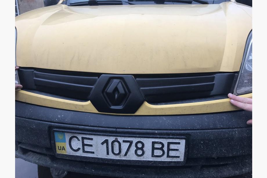 Renault Kangoo 1998-2008 гг. Верхняя зимняя заглушка решетки радиатора (2003-2008) Матовый Фото 5