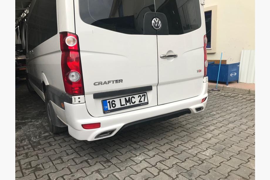 Mercedes Sprinter W906 2006–2018 гг. Накладка на задний бампер V2 (грунт под покраску) Image