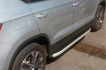 Seat Ateca 2016- гг. Боковые пороги Fullmond (2 шт., алюминий) фото 6