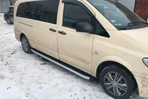 Mercedes Vito/V-class W447 2014- гг. Боковые пороги Fullmond (2 шт., алюминий) фото 5