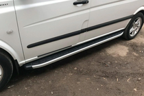 Mercedes Vito/V-class W447 2014- гг. Боковые пороги Fullmond (2 шт., алюминий) фото 8