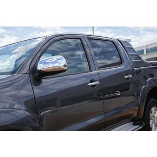 Накладки на Зеркала (2 шт., Нержавейка) Toyota Hilux 2006-2015 гг. фото 1