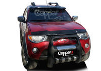 Mitsubishi L200 2006-2015 гг. Козырек на лобовое стекло (черный, на раме) фото 6