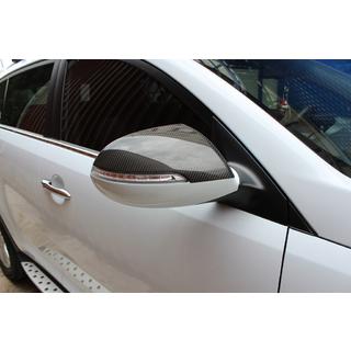 Накладки на Зеркала (2 шт., Карбон) Kia Sportage 2010-2015 гг. фото 2